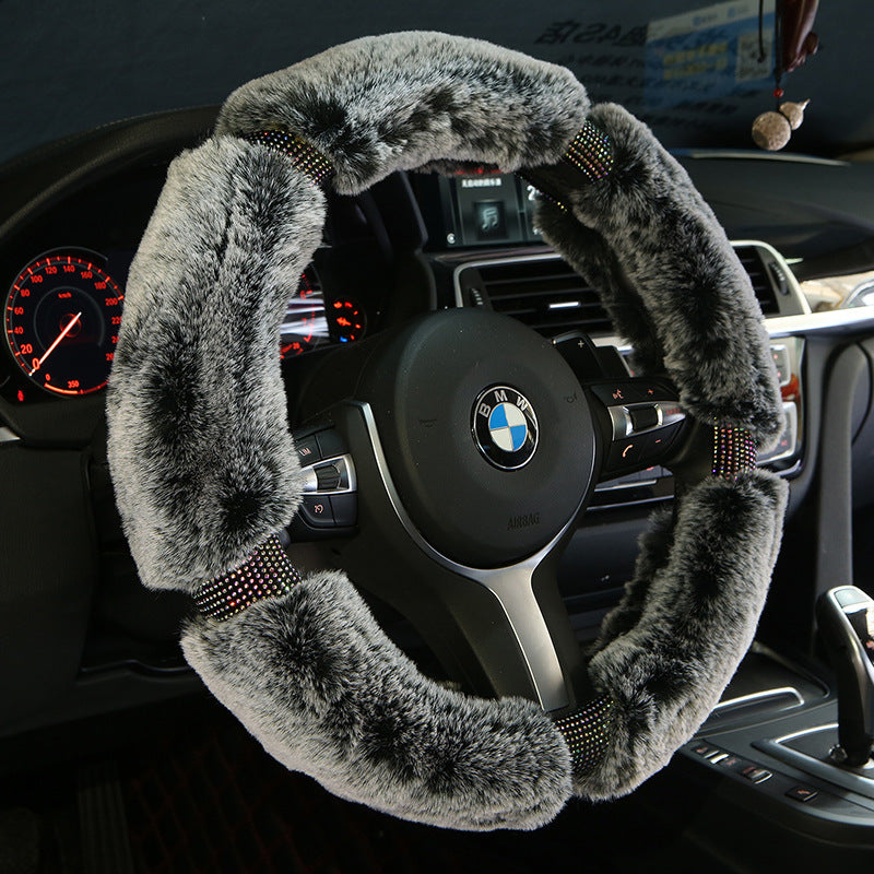 Car Steering Wheel Cover Winter Plush Steering