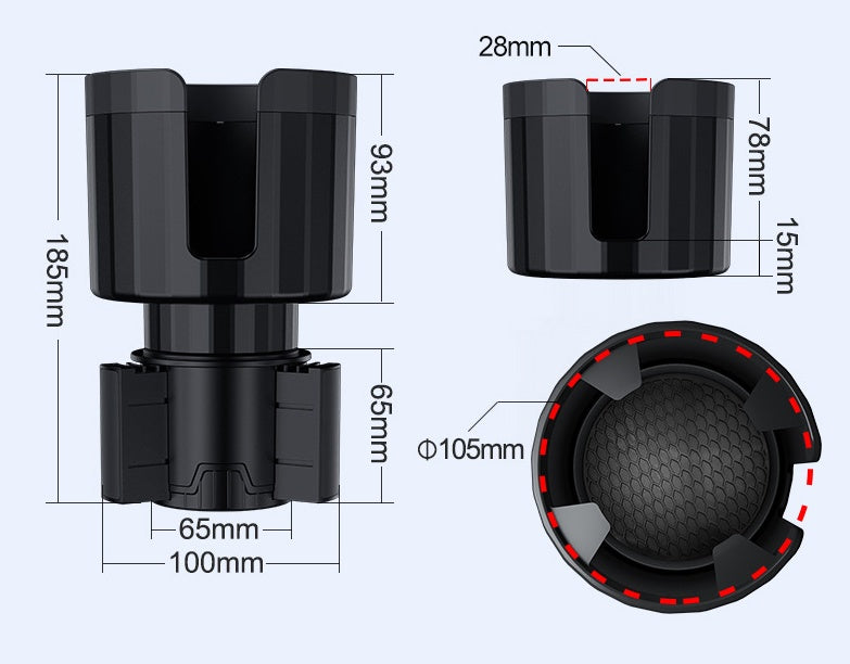 Extend Car Cup Holder Expander Stable Enlarged Drink