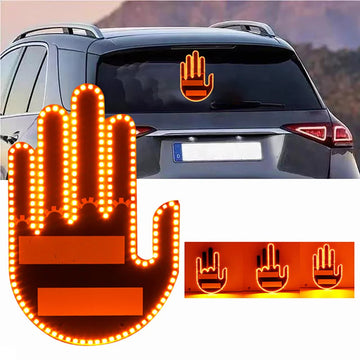 Funny New LED Illuminated Gesture Light Car Finger Light